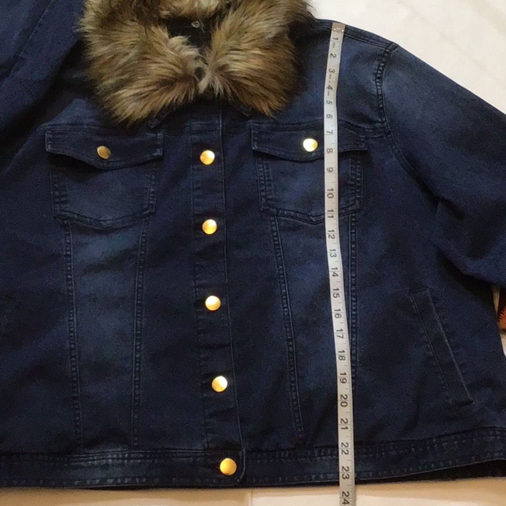 NWT IMAN WOMEN DENIM BLUE WASH LONG SLEEVES JACKET SZ 2XL - Picture 9 of 11